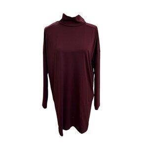 The North Face Womens Burgundy Long Sleeve Mock Neck Tunic Size Large